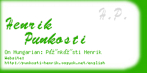 henrik punkosti business card